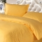 91家纺网 家纺一手货源 找家纺 清怡家纺 全棉缎条纯色四件套床单款 金黄色