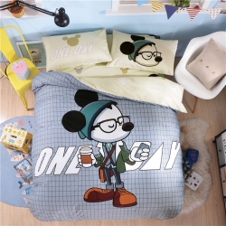 讴思家纺 全棉13070大版印花四件套   萌小奇