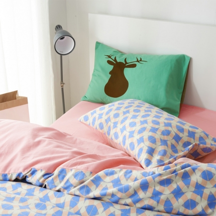 (总)彩窝窝家纺 2016秋冬磨毛（阳绒）四件套小清新床单款