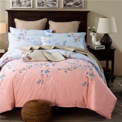 梦蝶家纺 全棉斜纹四件套 红色恋人-粉