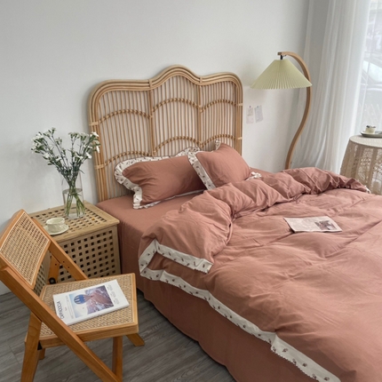 91家纺网 家纺一手货源 找家纺 （总）源启生活 2022新全棉法式复古花边双层纱四件套纯棉