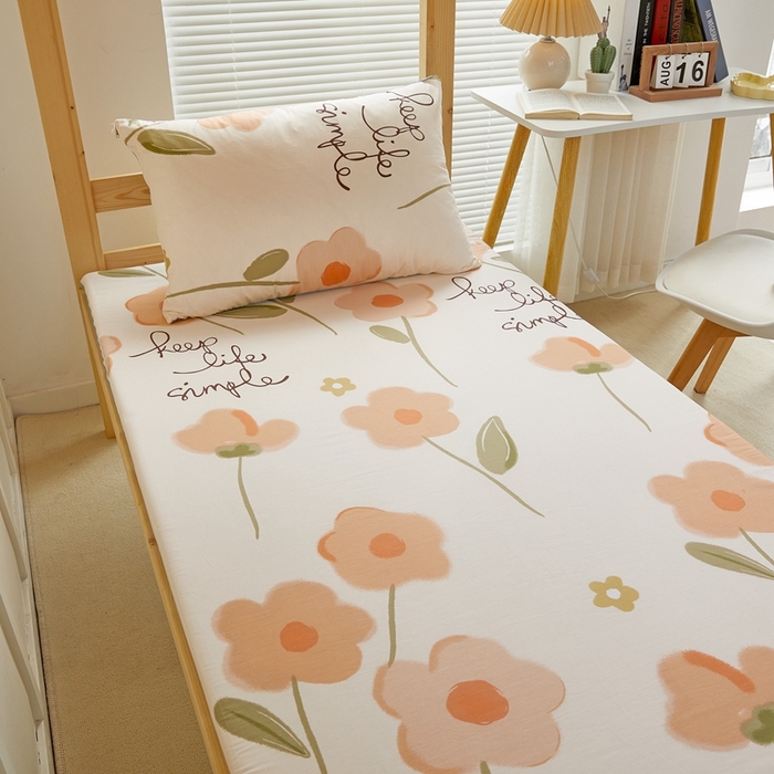 91家纺网 家纺一手货源 找家纺 金丝鸟 2023新款全棉加水晶绒棉加绒床垫套 倩影