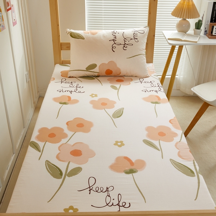 91家纺网 家纺一手货源 找家纺 金丝鸟 2023新款全棉加水晶绒棉加绒床垫套 倩影