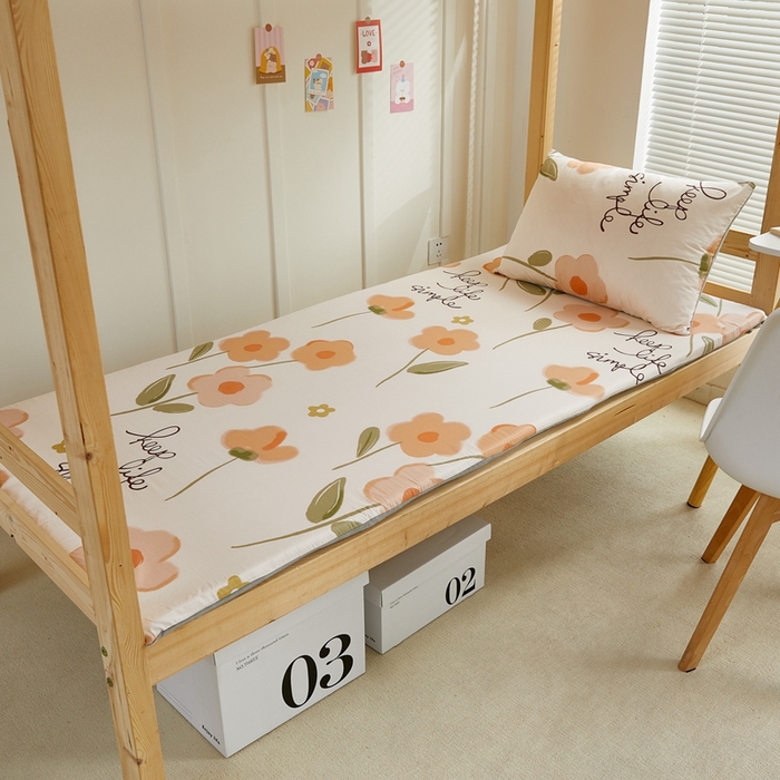 91家纺网 家纺一手货源 找家纺 金丝鸟 2023新款全棉加水晶绒棉加绒床垫套 倩影