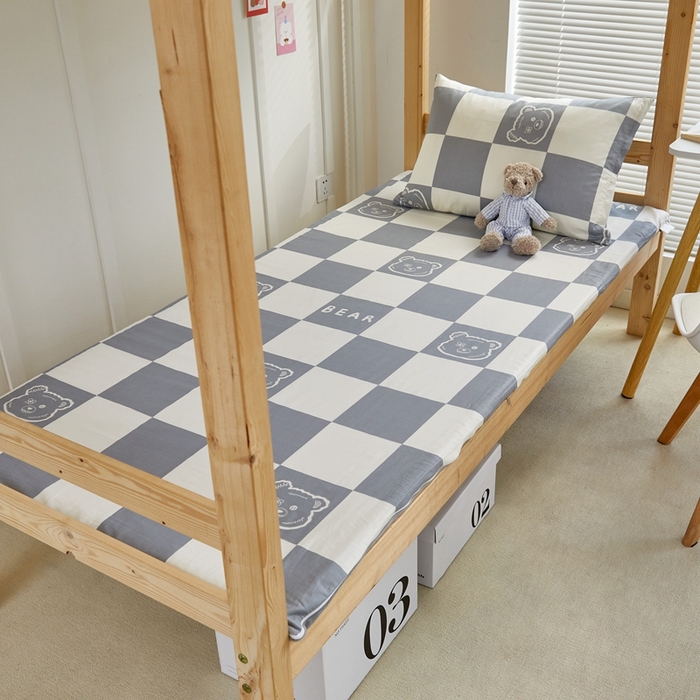 91家纺网 家纺一手货源 找家纺 金丝鸟 2023新款全棉加水晶绒棉加绒床垫套 无影熊