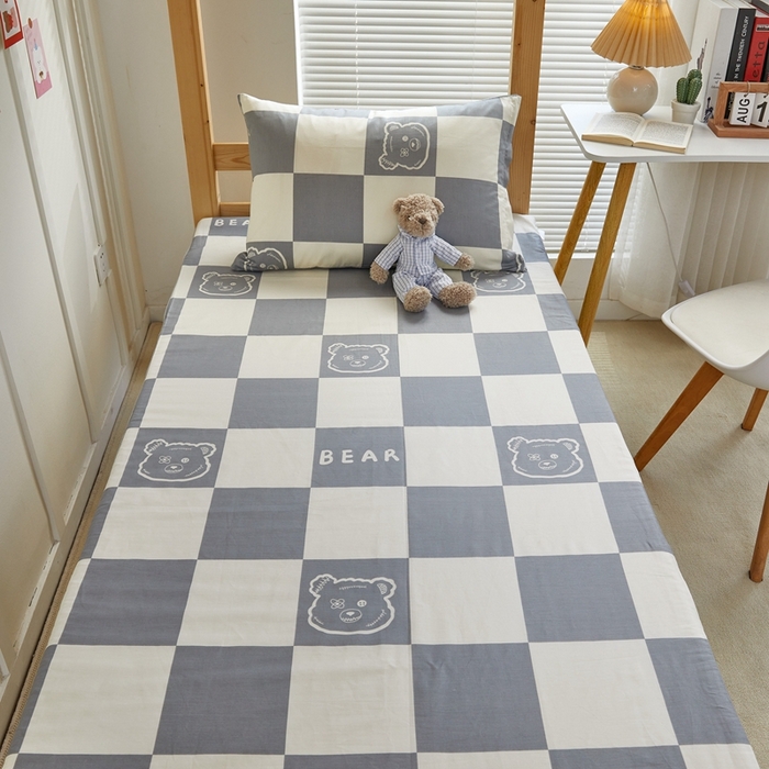 91家纺网 家纺一手货源 找家纺 金丝鸟 2023新款全棉加水晶绒棉加绒床垫套 无影熊