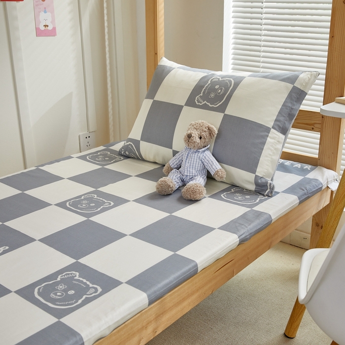 91家纺网 家纺一手货源 找家纺 金丝鸟 2023新款全棉加水晶绒棉加绒床垫套 无影熊