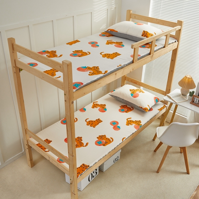 91家纺网 家纺一手货源 找家纺 金丝鸟 2023新款全棉加水晶绒棉加绒床垫套 喜柿虎