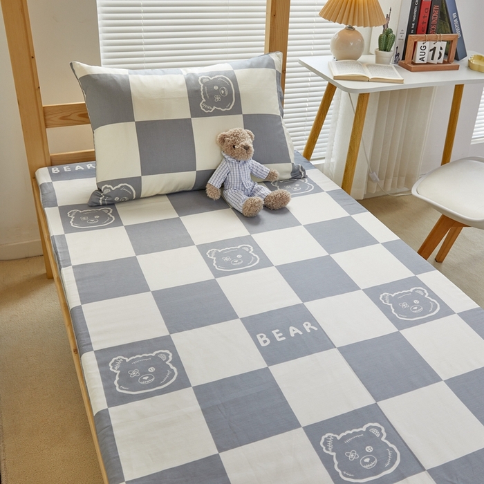 91家纺网 家纺一手货源 找家纺 金丝鸟 2023新款全棉加水晶绒棉加绒床垫套 无影熊