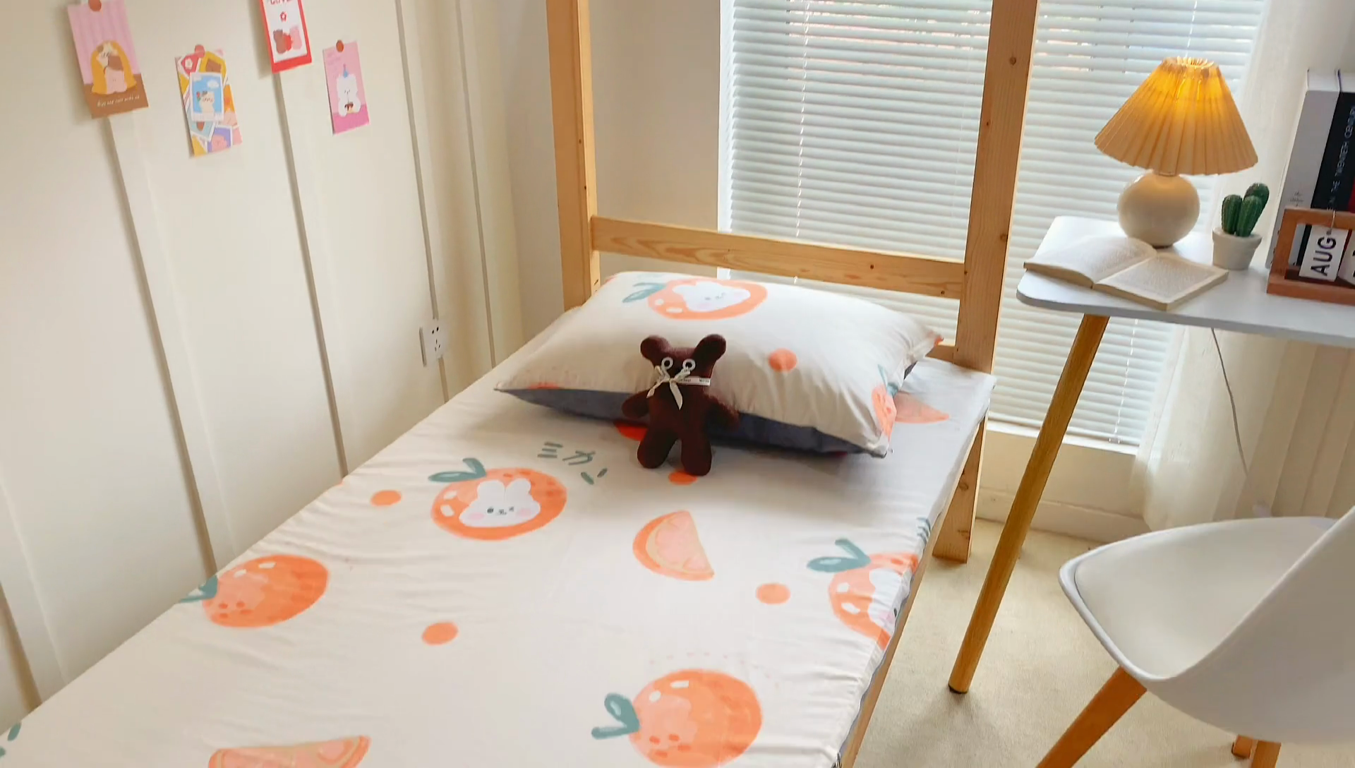 91家纺网 家纺一手货源 找家纺 金丝鸟 2023新款全棉加水晶绒棉加绒床垫套 桔子兔