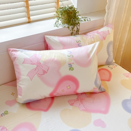 91家纺网 家纺一手货源 找家纺 2023新款全棉印花小清新系列-单枕套 蝴蝶梦