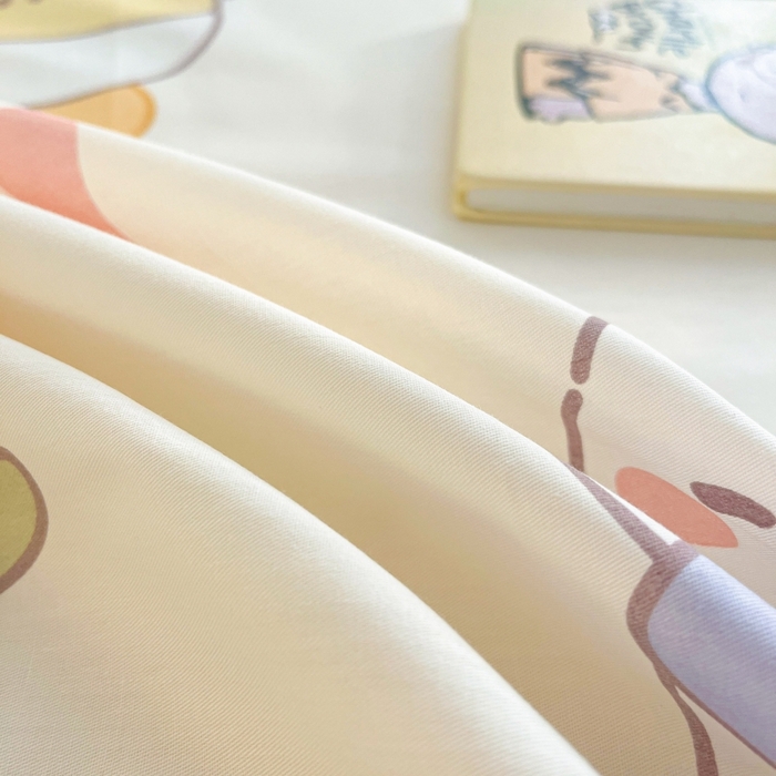 91家纺网 家纺一手货源 找家纺 2023新款全棉印花小清新系列-单床单 鸭鸭乐园