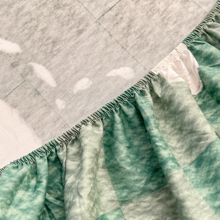 91家纺网 家纺一手货源 找家纺 2023年新款全棉印花单品系列-单床笠 青涩花朵