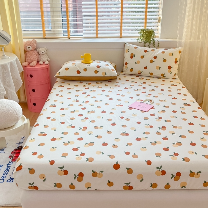 91家纺网 家纺一手货源 找家纺 2023年新款全棉印花单品系列-单床笠 山楂树之恋