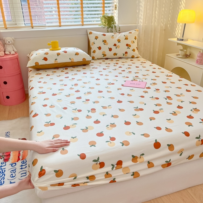 91家纺网 家纺一手货源 找家纺 2023年新款全棉印花单品系列-单床笠 山楂树之恋