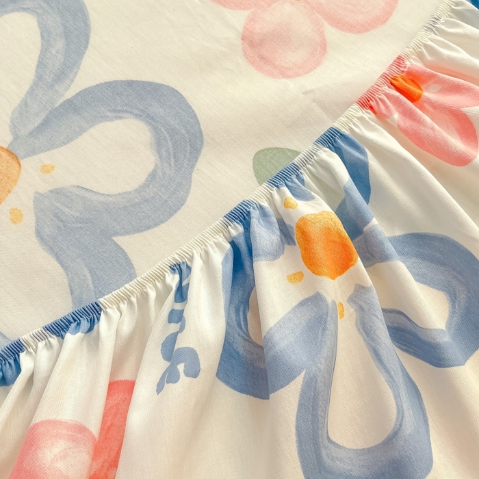 91家纺网 家纺一手货源 找家纺 2023年新款全棉印花单品系列-单床笠 手绘春意