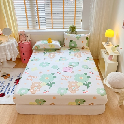 2023年新款全棉印花单品系列-单床笠 甜甜心事