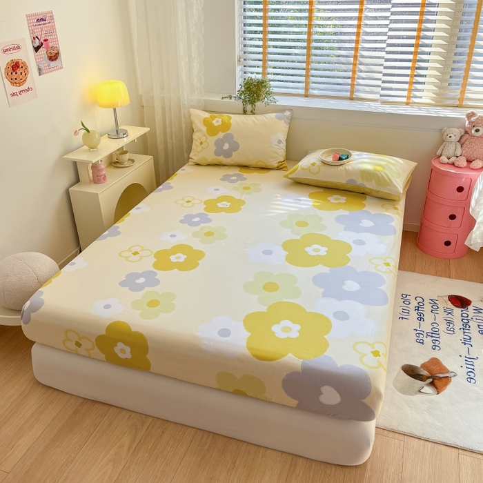 91家纺网 家纺一手货源 找家纺 2023年新款全棉印花单品系列-单床笠 香间