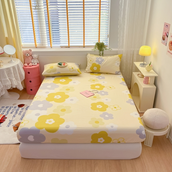 91家纺网 家纺一手货源 找家纺 2023年新款全棉印花单品系列-单床笠 香间