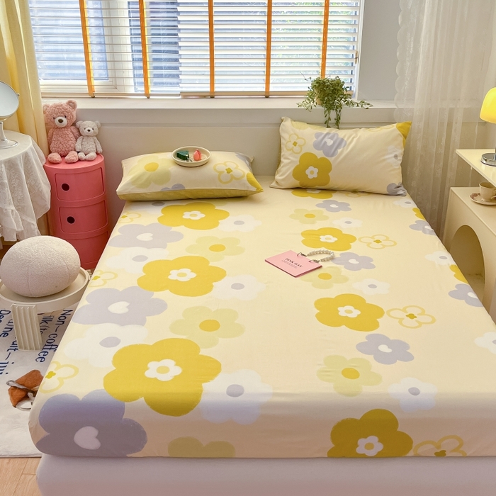 91家纺网 家纺一手货源 找家纺 2023年新款全棉印花单品系列-单床笠 香间