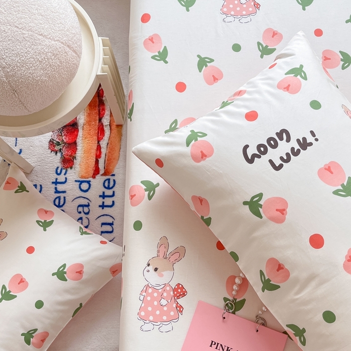 91家纺网 家纺一手货源 找家纺 2023年新款全棉印花单品系列-单床笠 雨沫