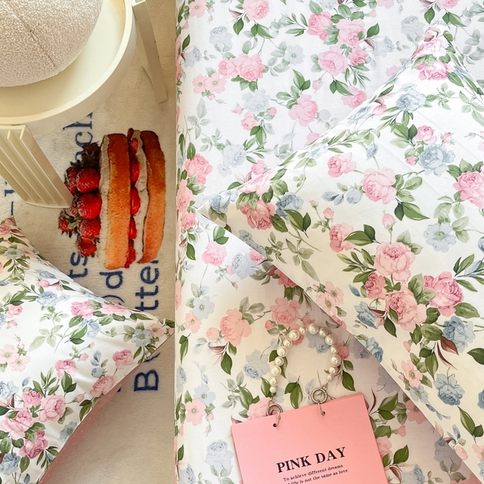 91家纺网 家纺一手货源 找家纺 2023年新款全棉印花单品系列-单床笠 优雅恋人