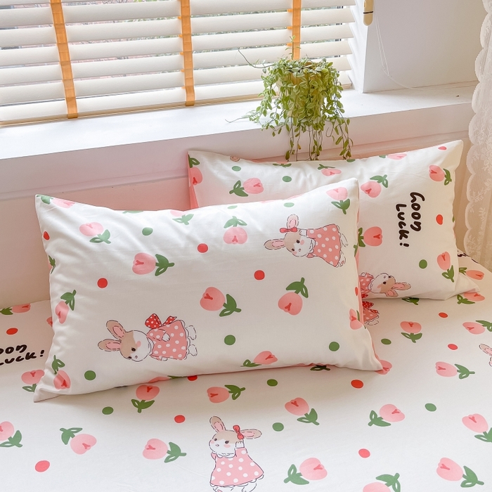 91家纺网 家纺一手货源 找家纺 2023年新款全棉印花单品系列-单床笠 雨沫