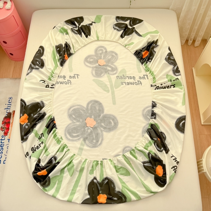 91家纺网 家纺一手货源 找家纺 2023年新款全棉印花单品系列-单床笠 枝意