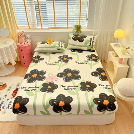 2023年新款全棉印花单品系列-单床笠 枝意