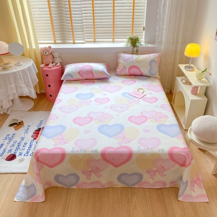 91家纺网 家纺一手货源 找家纺 （总）2023新款全棉印花小清新系列-单床单