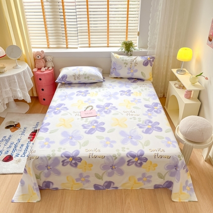 91家纺网 家纺一手货源 找家纺 （总）2023新款全棉印花小清新系列-单床单