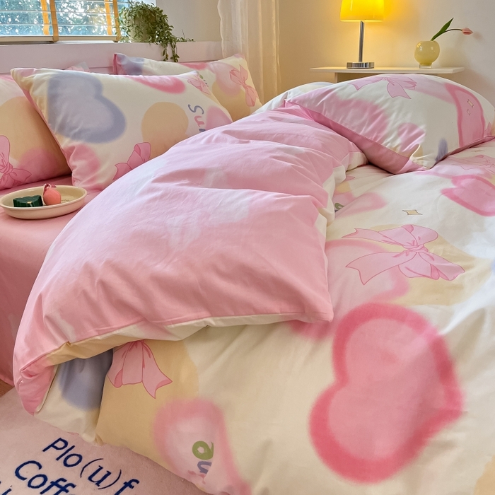 91家纺网 家纺一手货源 找家纺 蓝邻 2023年新款全棉印花单品系列-单被套 蝴蝶梦