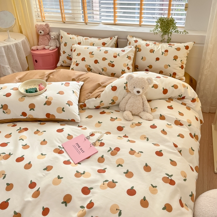 91家纺网 家纺一手货源 找家纺 蓝邻 2023年新款全棉印花单品系列-单被套 山楂树之恋