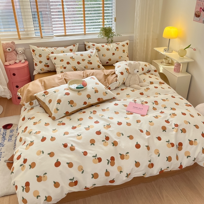 91家纺网 家纺一手货源 找家纺 蓝邻 2023年新款全棉印花单品系列-单被套 山楂树之恋