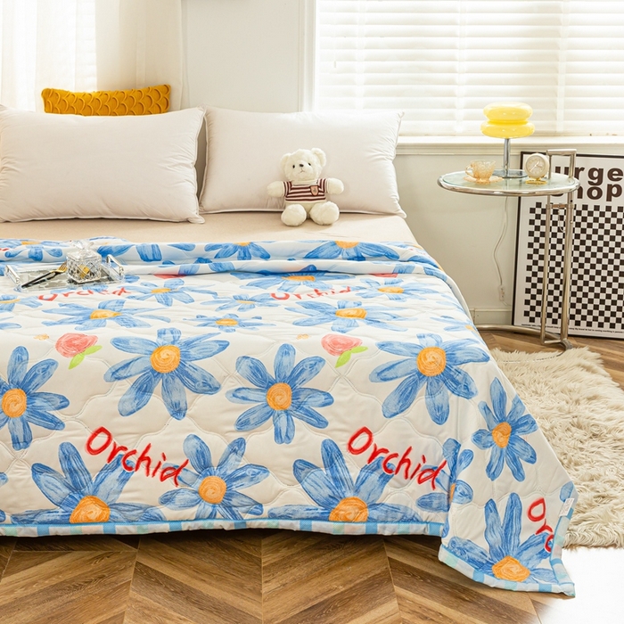 91家纺网 家纺一手货源 找家纺 爱派 2023新款亲肤棉夏被夏凉被空调被被子被芯 花香之恋