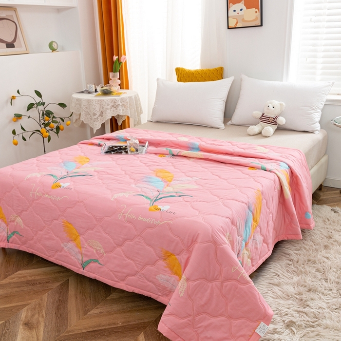 91家纺网 家纺一手货源 找家纺 爱派 2023新款亲肤棉夏被夏凉被空调被被子被芯 花羽