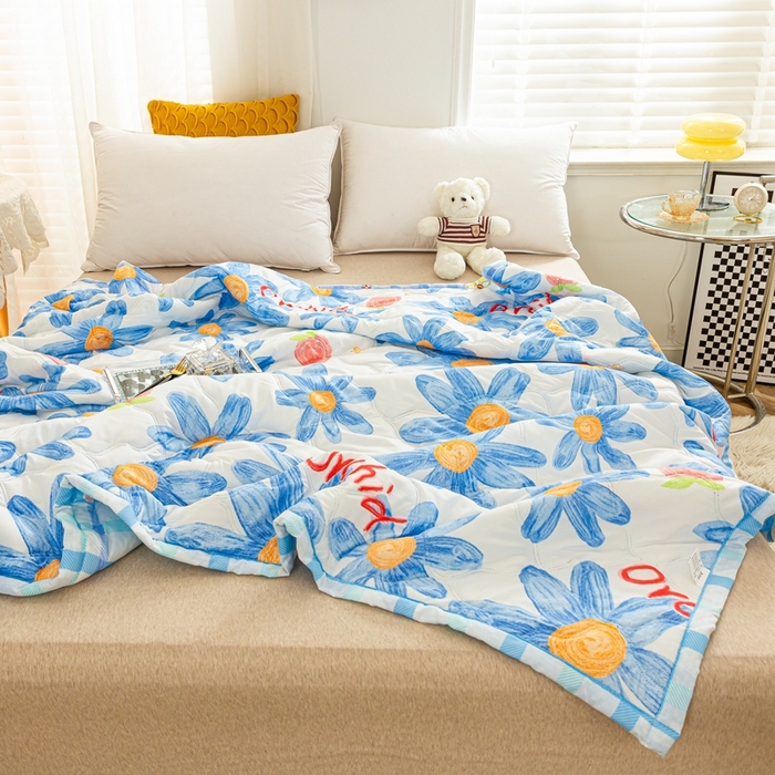 91家纺网 家纺一手货源 找家纺 爱派 2023新款亲肤棉夏被夏凉被空调被被子被芯 花香之恋