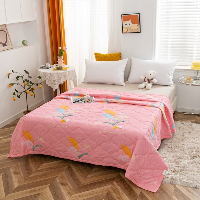 91家纺网 家纺一手货源 找家纺 爱派 2023新款亲肤棉夏被夏凉被空调被被子被芯 花羽