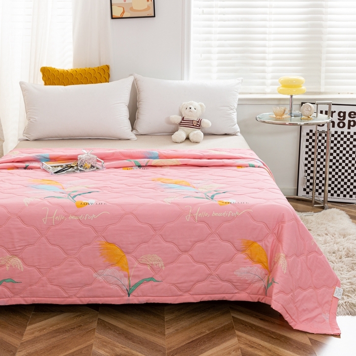 91家纺网 家纺一手货源 找家纺 爱派 2023新款亲肤棉夏被夏凉被空调被被子被芯 花羽