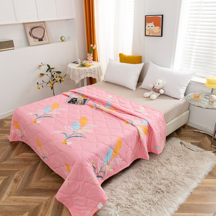 91家纺网 家纺一手货源 找家纺 爱派 2023新款亲肤棉夏被夏凉被空调被被子被芯 花羽