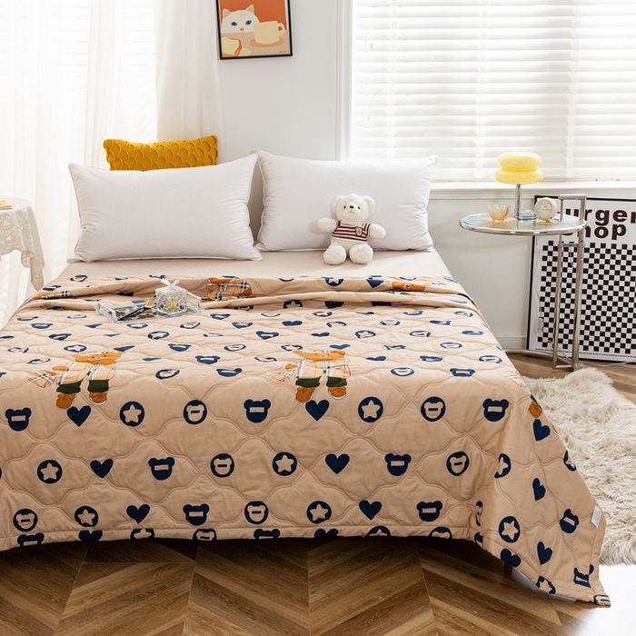 91家纺网 家纺一手货源 找家纺 爱派 2023新款亲肤棉夏被夏凉被空调被被子被芯 快乐小熊