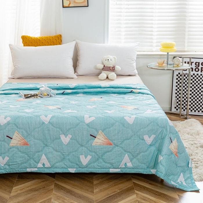 91家纺网 家纺一手货源 找家纺 爱派 2023新款亲肤棉夏被夏凉被空调被被子被芯 花雨伞