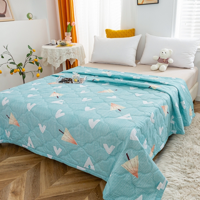 91家纺网 家纺一手货源 找家纺 爱派 2023新款亲肤棉夏被夏凉被空调被被子被芯 花雨伞