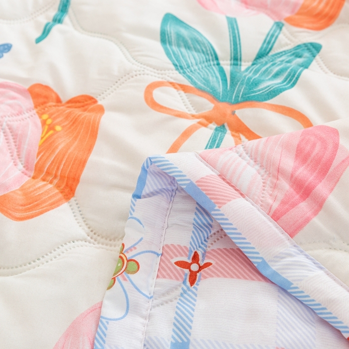 91家纺网 家纺一手货源 找家纺 爱派 2023新款亲肤棉夏被夏凉被空调被被子被芯 郁金香