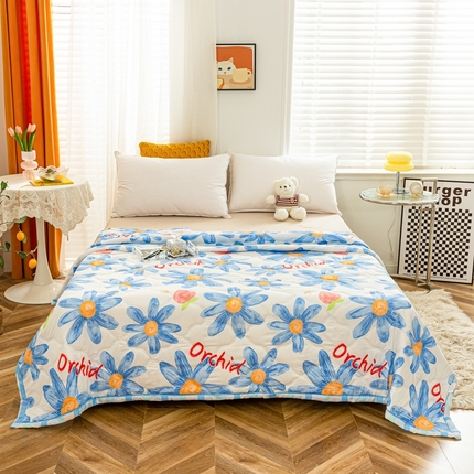 91家纺网 家纺一手货源 找家纺 爱派 2023新款亲肤棉夏被夏凉被空调被被子被芯 花香之恋