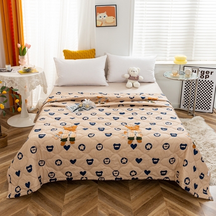 91家纺网 家纺一手货源 找家纺 爱派 2023新款亲肤棉夏被夏凉被空调被被子被芯 快乐小熊