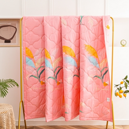 爱派 2023新款亲肤棉夏被夏凉被空调被被子被芯 花羽