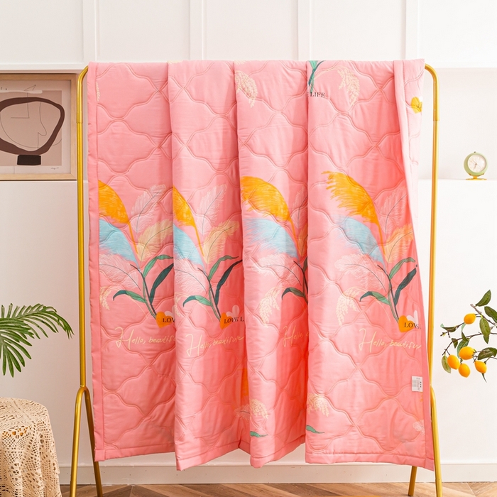 91家纺网 家纺一手货源 找家纺 爱派 2023新款亲肤棉夏被夏凉被空调被被子被芯 花羽