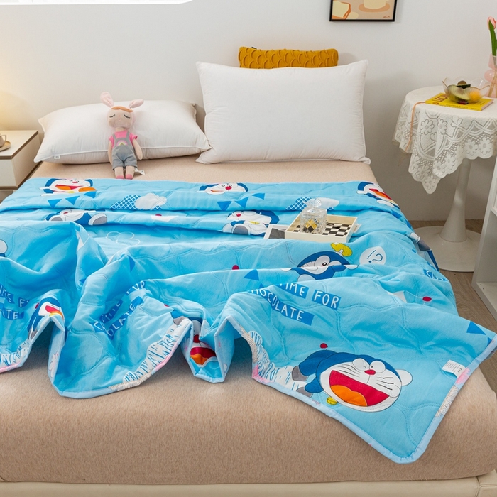 91家纺网 家纺一手货源 找家纺 爱派 2023新款磨毛超声波夏被夏凉被空调被被子被芯 KT猫