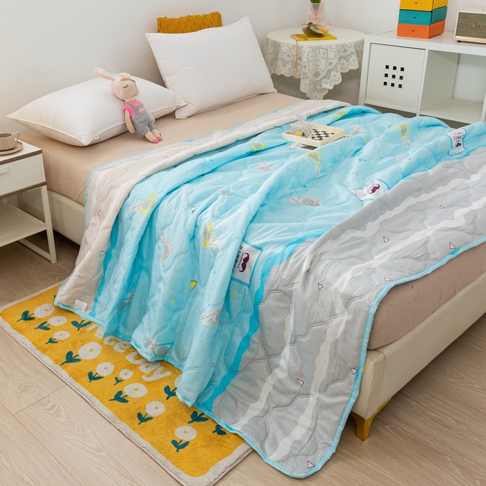 91家纺网 家纺一手货源 找家纺 爱派 2023新款磨毛超声波夏被夏凉被空调被被子被芯 菠萝